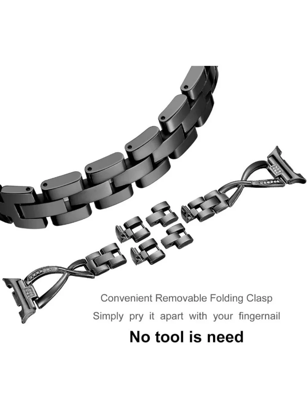 Stylish Bling Bands for Samsung Galaxy Watch 8 & Classic - Stainless Steel